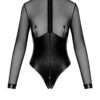 Body Edge zippé avec anneaux F321 wetlook et tulle – Image 3