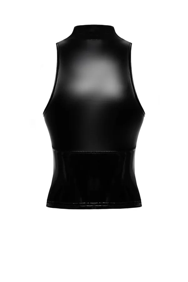 Top zippé Glam F324 vinyle et wetlook - 94edenstreet.com - sexshop en ligne