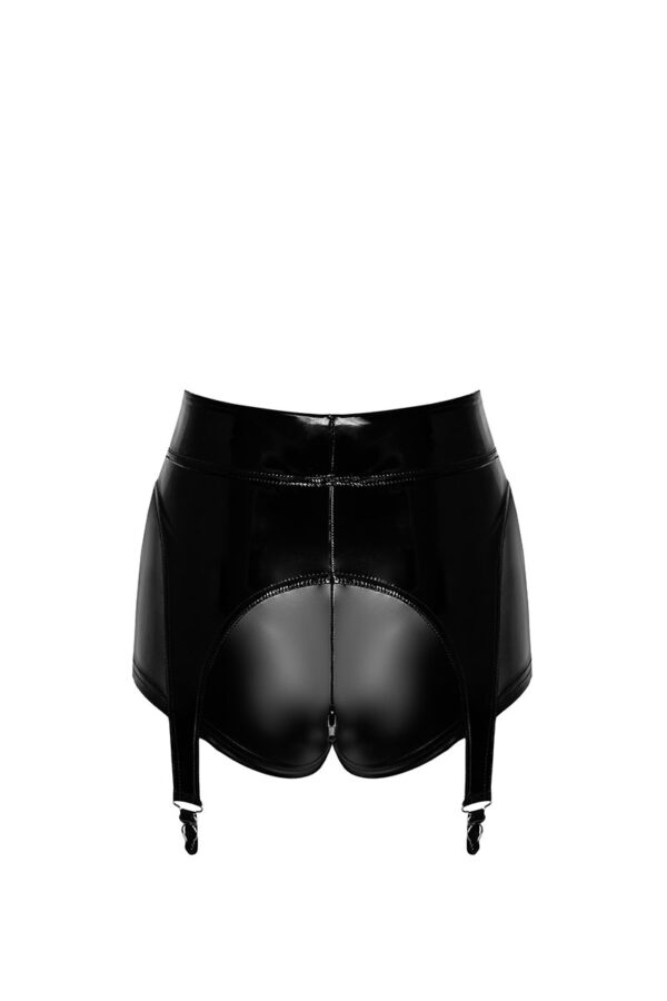 Short à jarretelles Glam F325 vinyle et wetlook – Image 4