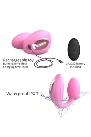 Double stimulateur Wonderlover rose – Love to Love - 94edenstreet.com - sexshop en ligne