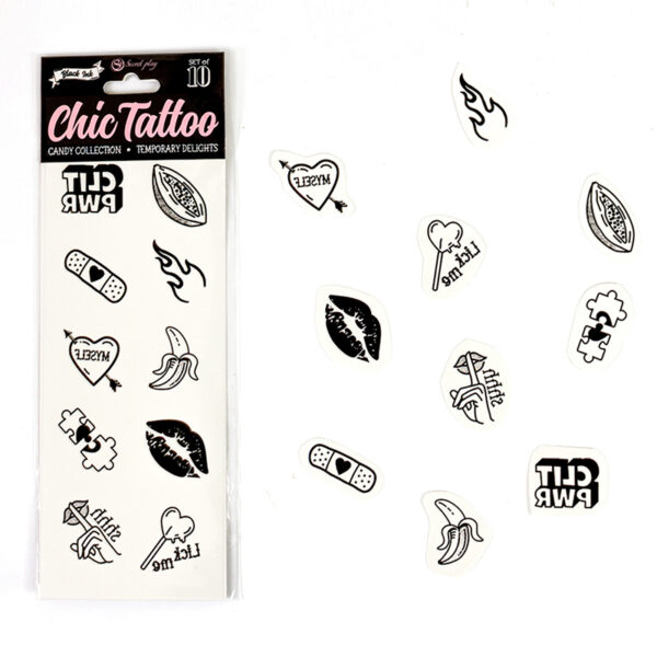 10 tatouages temporaires Candy Collection – Secret Play