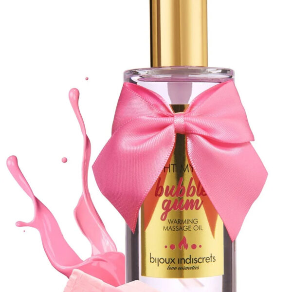 Huile de massage chauffante Bubble gum – Bijoux Indiscrets