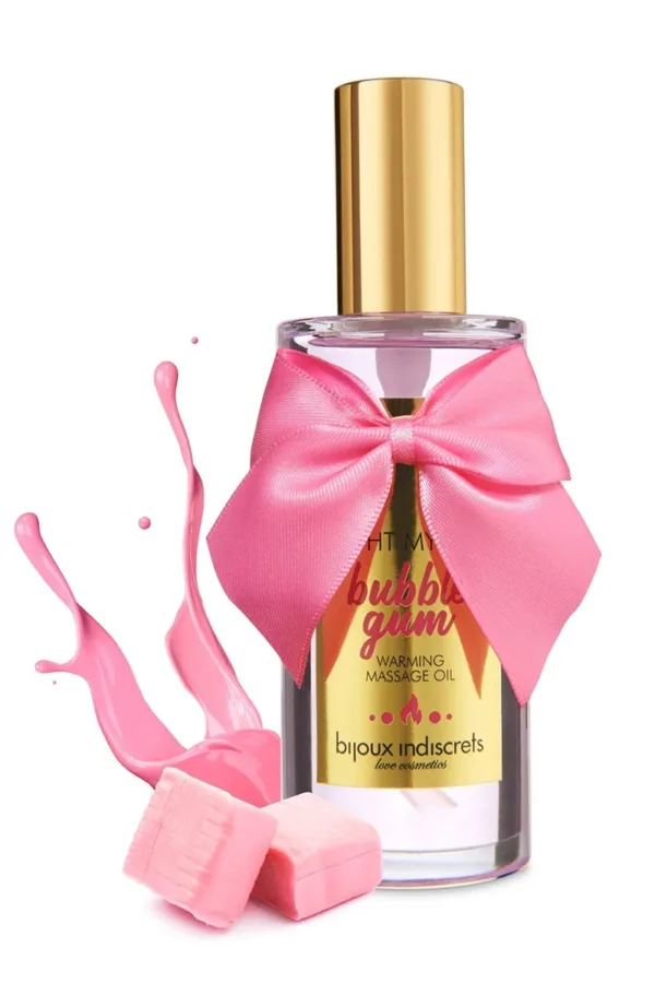 Huile de massage chauffante Bubble gum – Bijoux Indiscrets - 94edenstreet.com - sexshop en ligne