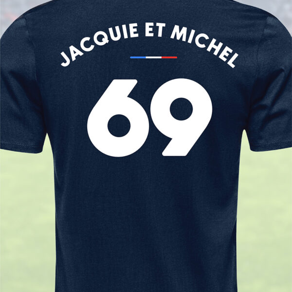 Tee shirt joueur 69 Jacquie & Michel