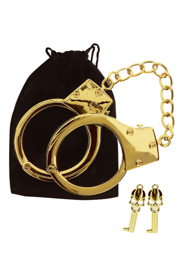 Menottes BDSM plaquées or – Taboom - 94edenstreet.com - sexshop en ligne