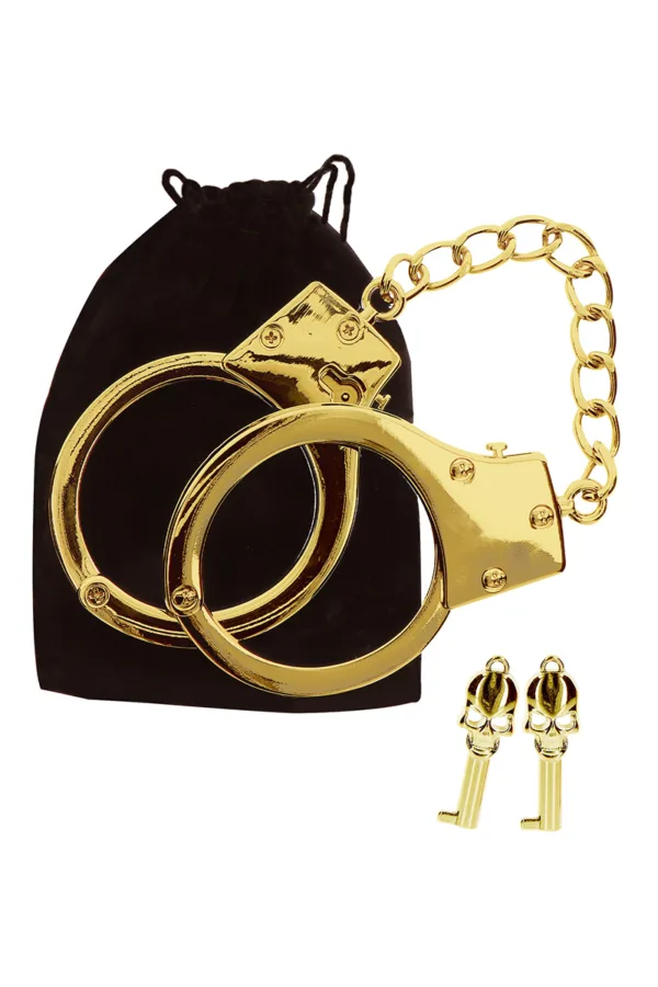 Menottes BDSM plaquées or – Taboom - 94edenstreet.com - sexshop en ligne