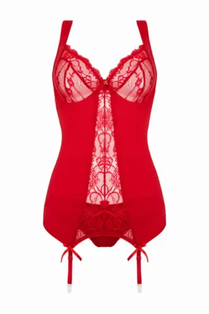 Ensemble 2 pièces Marzia Rouge – Christine - 94edenstreet.com - sexshop en ligne