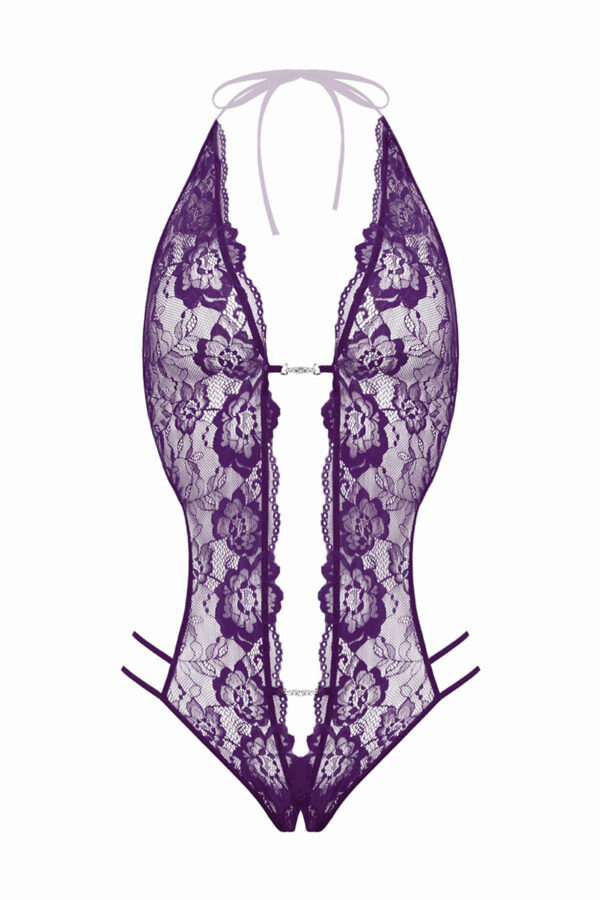 Body string ouvert Renee violet – Christine - 94edenstreet.com - sexshop en ligne