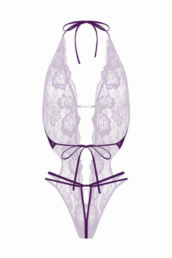 Body string ouvert Renee violet – Christine - 94edenstreet.com - sexshop en ligne