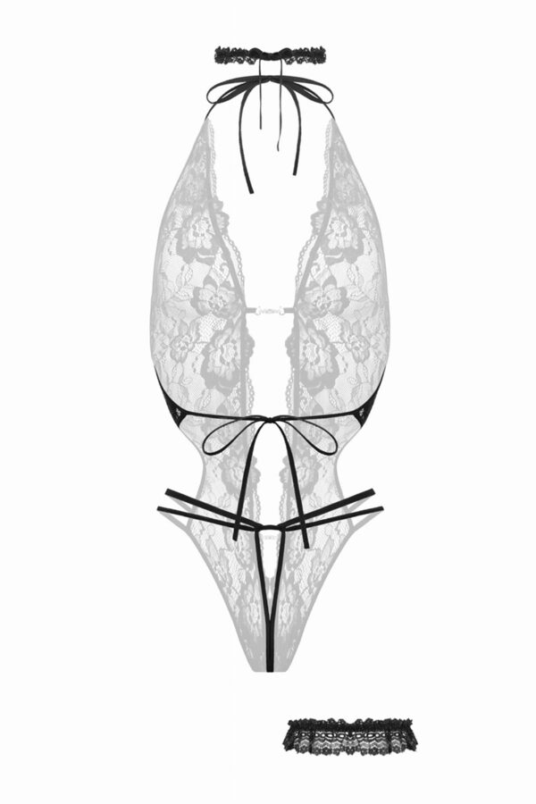Ensemble body ouvert Renee noir - Christine – Image 4