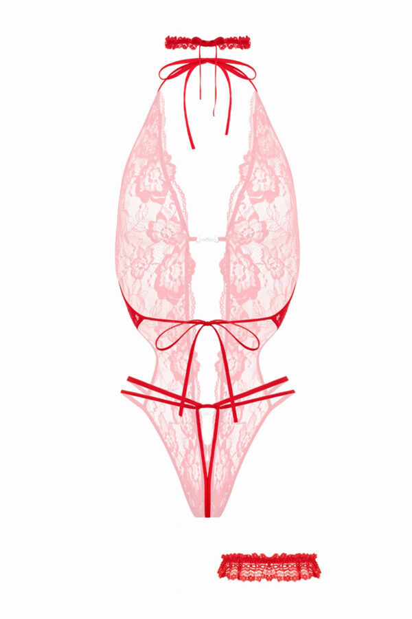 Ensemble body ouvert Renee rouge – Christine - 94edenstreet.com - sexshop en ligne