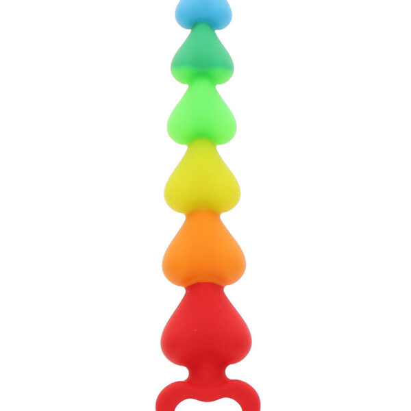 Stimulateur anal Rainbow Heart Beads – Toyjoy