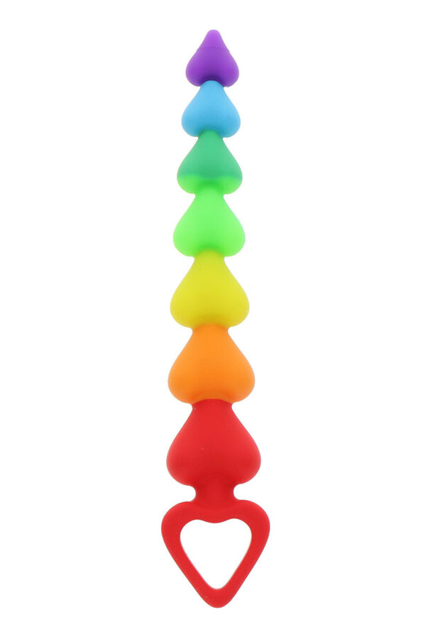 Stimulateur anal Rainbow Heart Beads – Toyjoy - 94edenstreet.com - sexshop en ligne