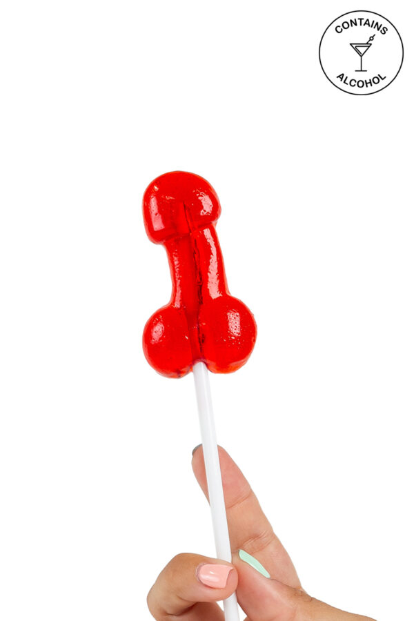 Sucette pénis daiquiri fraise avec alcool - 94edenstreet.com - sexshop en ligne