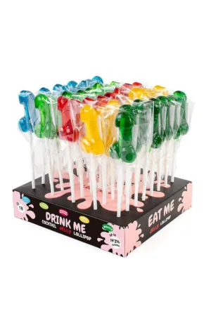 Présentoir avec 40 sucettes pénis alcoolisees - 94edenstreet.com - sexshop en ligne