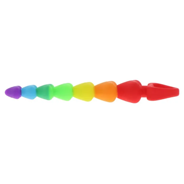 Stimulateur anal Rainbow Heart Beads – Toyjoy