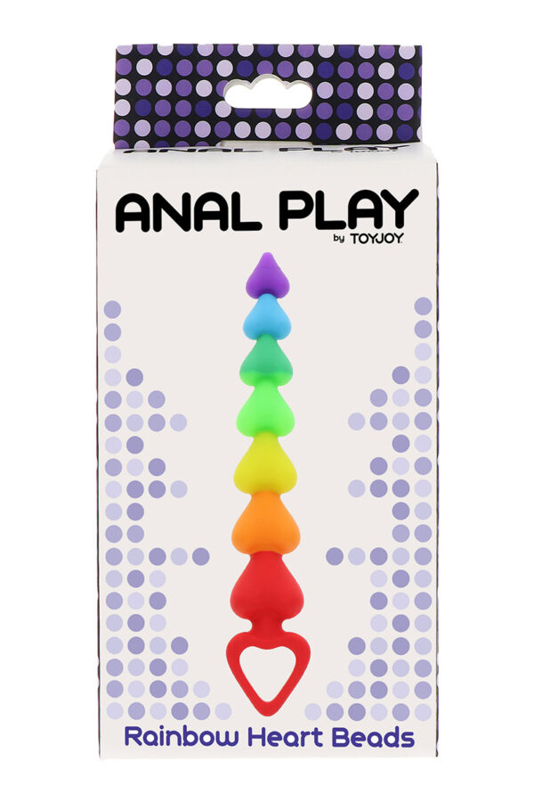 Stimulateur anal Rainbow Heart Beads – Toyjoy - 94edenstreet.com - sexshop en ligne