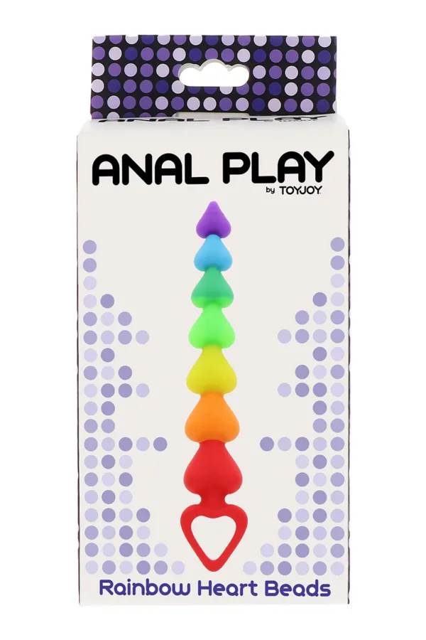 Stimulateur anal Rainbow Heart Beads – Toyjoy - 94edenstreet.com - sexshop en ligne