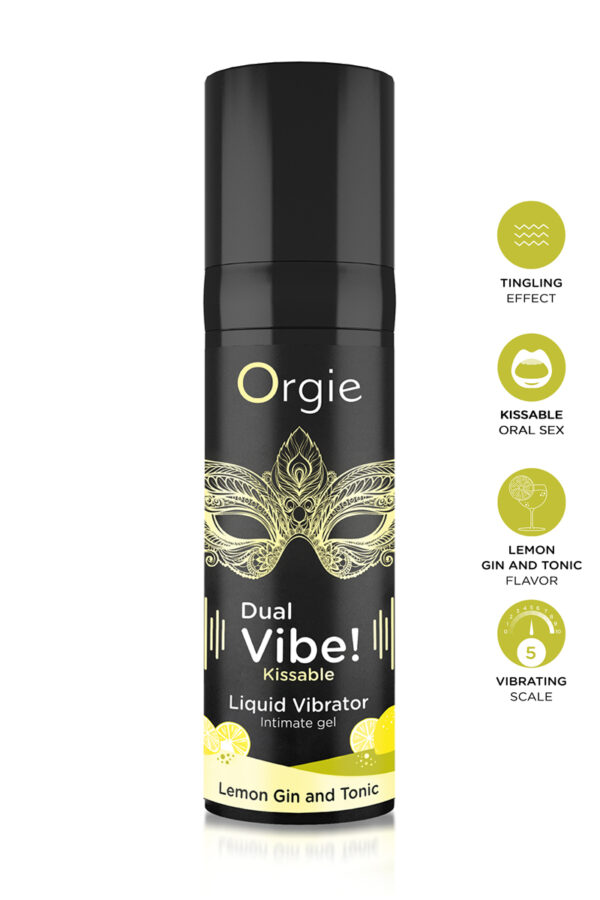 Gel d’excitation Dual Vibe Lemon Gin And Tonic Liquid Vibrator - 94edenstreet.com - sexshop en ligne
