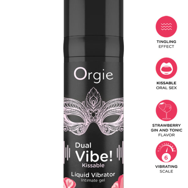 Gel d’excitation Dual Vibe Strawberry Gin And Tonic Liquid Vibrator