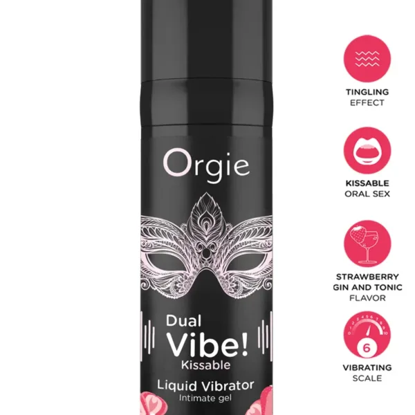 Gel d’excitation Dual Vibe Strawberry Gin And Tonic Liquid Vibrator