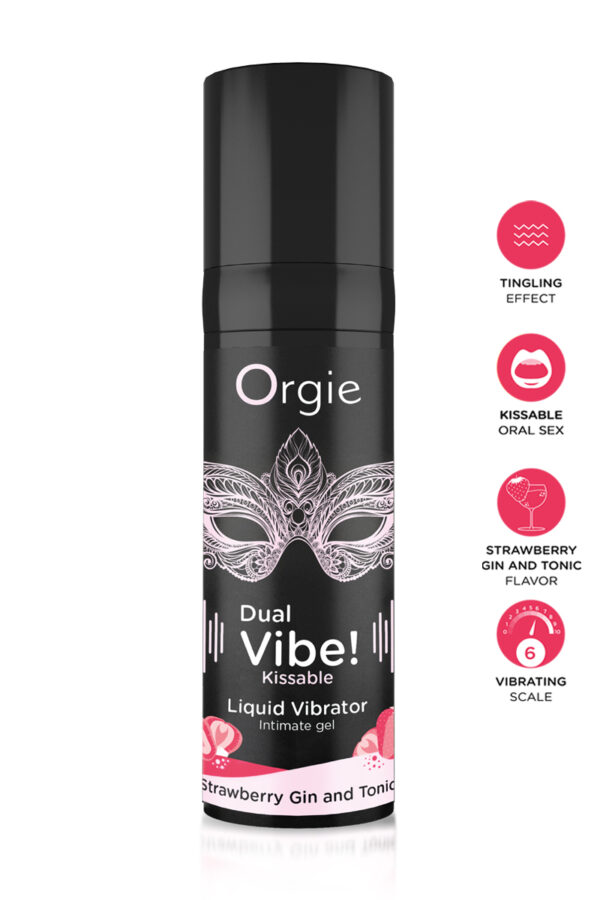 Gel d'excitation Dual Vibe Strawberry Gin And Tonic Liquid Vibrator