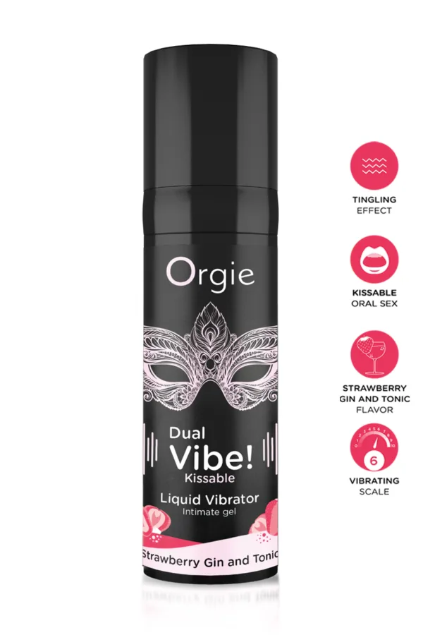 Gel d’excitation Dual Vibe Strawberry Gin And Tonic Liquid Vibrator - 94edenstreet.com - sexshop en ligne