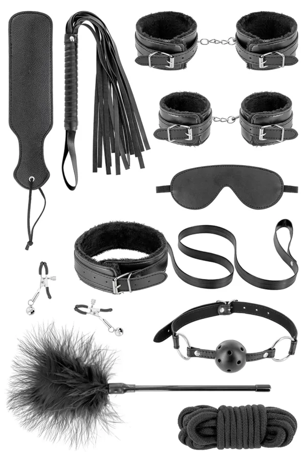 Coffret Bondage SM 10 pièces - 94edenstreet.com - sexshop en ligne