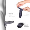 Gaine de pénis 3 en 1 Ryzer Black Plum – Man Wan - 94edenstreet.com - sexshop en ligne