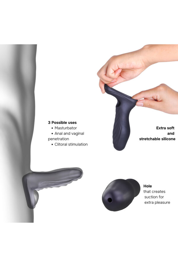 Gaine de pénis 3 en 1 Ryzer Black Plum - Man Wan – Image 2