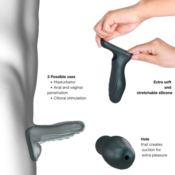 Gaine de pénis 3 en 1 Ryzer Pine Grey – Man Wan