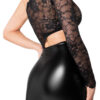 Robe mi-longue Erotica F339 wetlook et dentelle – Image 3