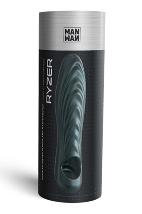 Gaine de pénis 3 en 1 Ryzer Pine Grey - Man Wan – Image 3
