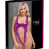 Body rose métallisé ouvert à l’entrejambe – Cotelli Lingerie - 94edenstreet.com - sexshop en ligne