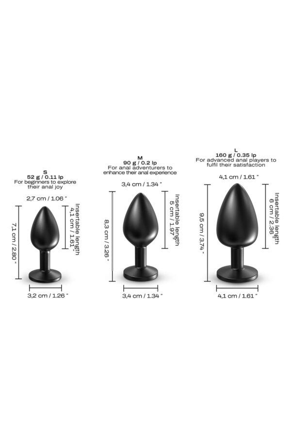 Plug anal en métal Onix Plug M – Dorcel - 94edenstreet.com - sexshop en ligne