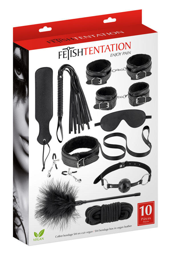 Coffret Bondage SM 10 pièces - 94edenstreet.com - sexshop en ligne
