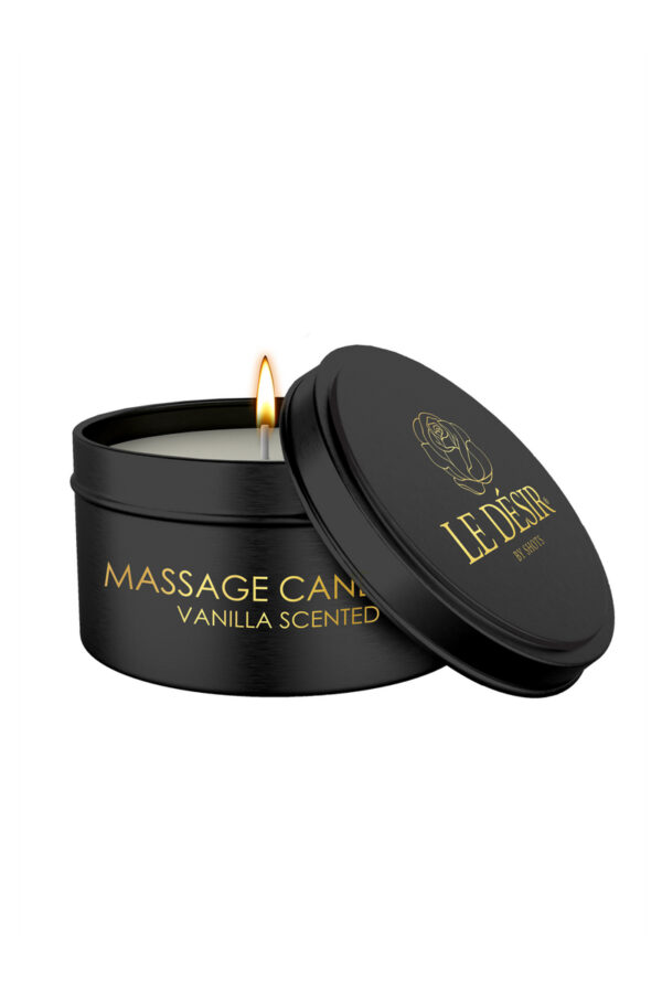 Bougie de massage érotique vanille 100g – Le Désir - 94edenstreet.com - sexshop en ligne