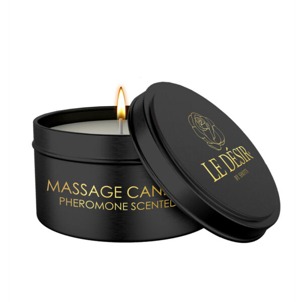 Bougie de massage érotique parfum phéromones 100g – Le Désir