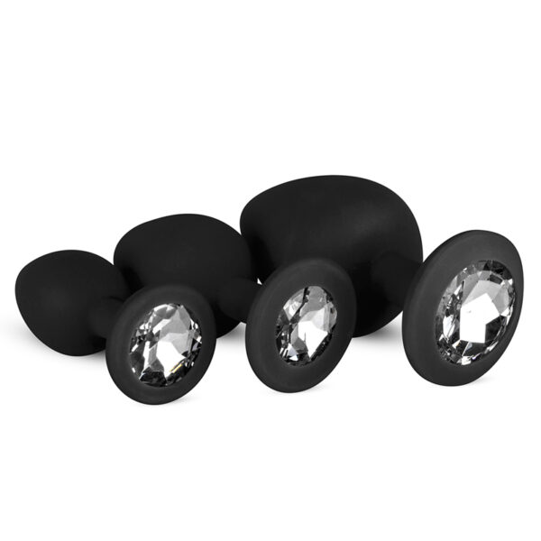 Kit entrainement 3 Butt plugs noir – Easy Toys