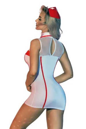 Costume infirmière sexy 4 pièces - 94edenstreet.com - sexshop en ligne