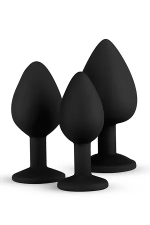 Kit entrainement 3 Butt plugs noir – Easy Toys - 94edenstreet.com - sexshop en ligne