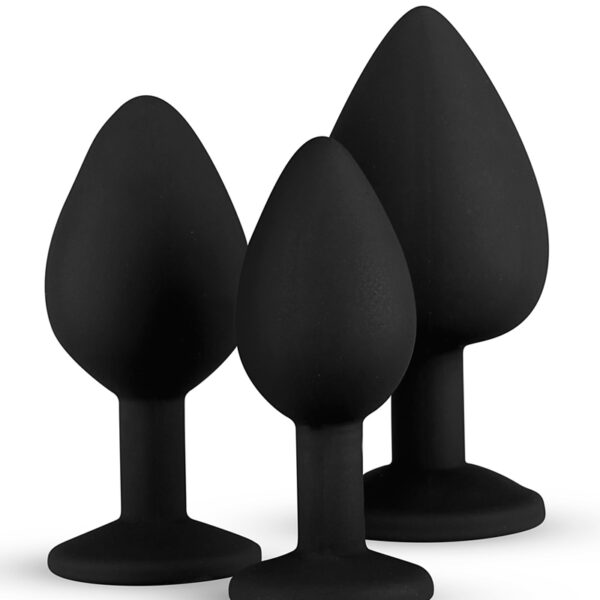 Kit entrainement 3 Butt plugs noir – Easy Toys
