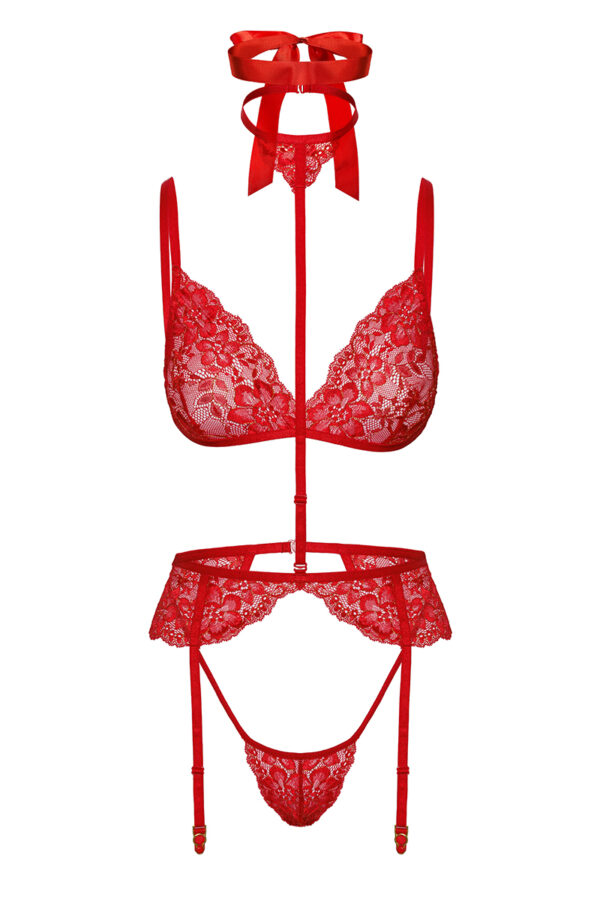 Ensemble 5 pièces Bondage Red Lace Kiss 243 - Kissable – Image 3