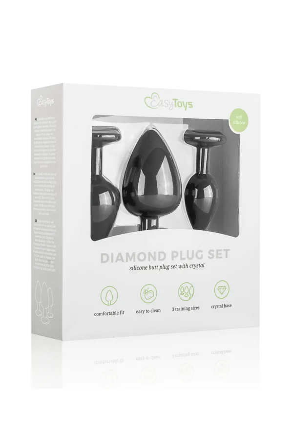 Kit entrainement 3 Butt plugs noir – Easy Toys - 94edenstreet.com - sexshop en ligne