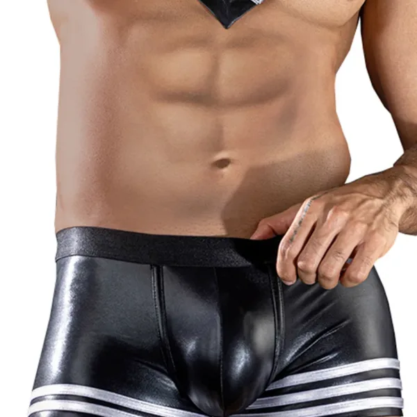 Shorty noir wetlook – J Lingerie