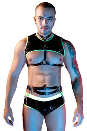 Ensemble sexy fluo 4 pièces – J Lingerie - 94edenstreet.com - sexshop en ligne