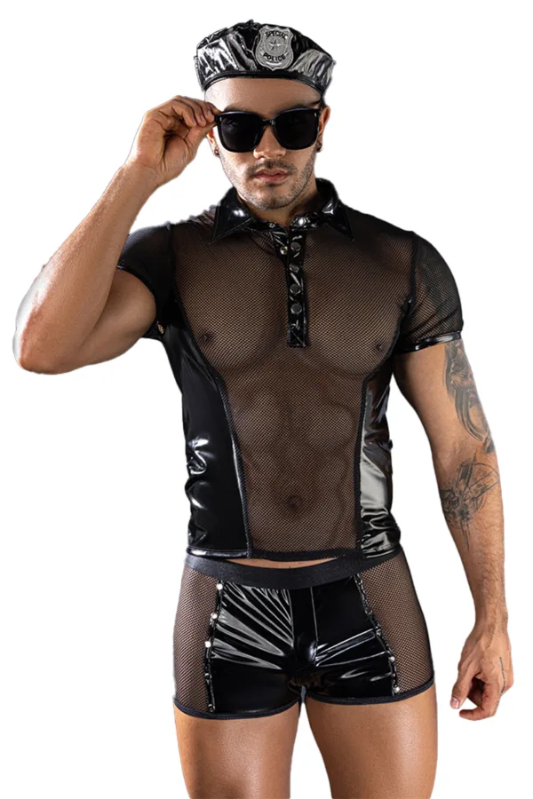 Déguisement policier sexy 4 pièces – J Lingerie - 94edenstreet.com - sexshop en ligne