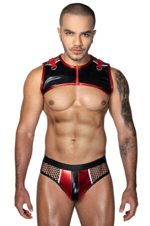 Ensemble sexy deux pièces rouge et noir – J Lingerie - 94edenstreet.com - sexshop en ligne