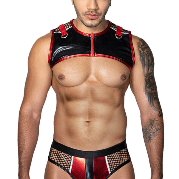 Ensemble sexy deux pièces rouge et noir – J Lingerie