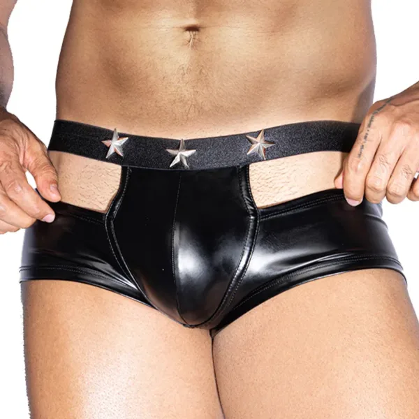 Boxer sexy noir avec ouvertures – J Lingerie
